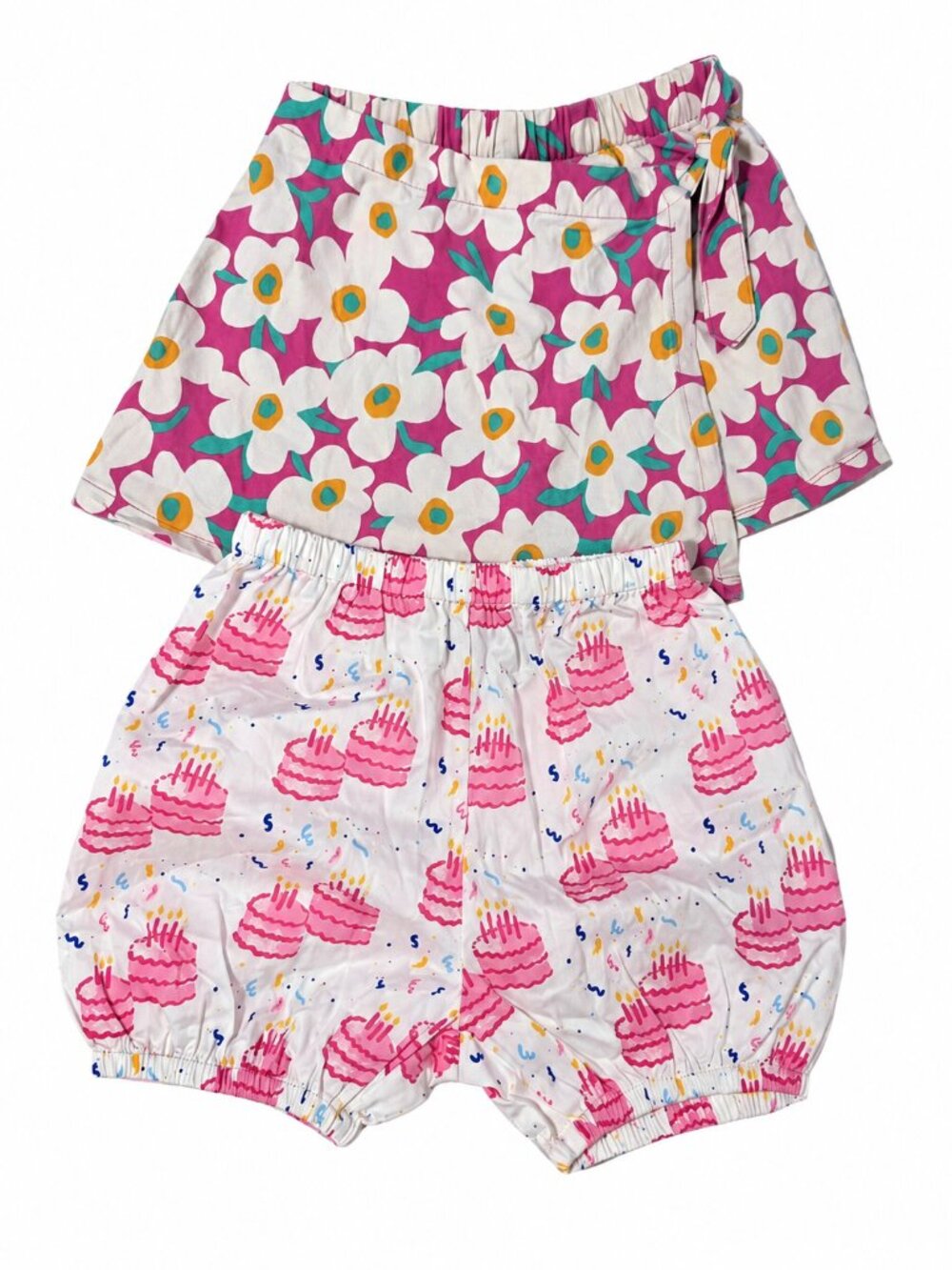 Hanna Andersson/Rachel Riley Girls Shorts Skort Lot XS 4/5 Floral Cake